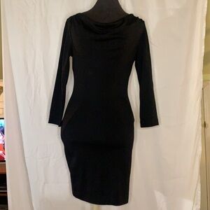 Diane Von Furstenberg exclusively for Neiman Marcus black wool dress